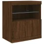 Sideboard with LED lights brown oak 142.5x37x67 cm by , Sideboards - Ref: Foro24-3209071, Price: 159,99 €, Discount: %