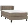 Box spring bed with taupe gray fabric mattress 80x200 cm by , Beds and slatted bases - Ref: Foro24-3126521, Price: 282,37 €, ...