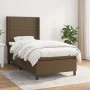 Box spring bed with dark brown fabric mattress 90x200 cm by , Beds and slatted bases - Ref: Foro24-3131324, Price: 364,75 €, ...