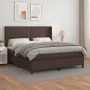 Box spring bed with brown synthetic leather mattress 180x200 cm by , Beds and slatted bases - Ref: Foro24-3132456, Price: 650...