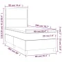 Boxspringbettmatratze und LED-Leuchten aus schwarzem Stoff 90x200 cm von , Betten und Lattenroste - Ref: Foro24-3134767, Prei...