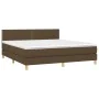 Box spring bed with dark brown fabric mattress 180x200 cm by , Beds and slatted bases - Ref: Foro24-3140556, Price: 535,21 €,...