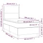 Boxspringbett mit dunkelgrauer Samtmatratze 80x200 cm von , Betten und Lattenroste - Ref: Foro24-3142930, Preis: 299,25 €, Ra...