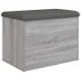 Sonoma gray engineered wood storage bench 62x42x45 cm by , Benches for halls and storage - Ref: Foro24-835045, Price: 68,85 €...