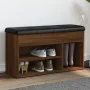 Shoe bench engineered wood oak brown 82x32x45.5 cm by , Benches for halls and storage - Ref: Foro24-835032, Price: 87,62 €, D...