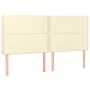 Headboards 4 units cream-colored synthetic leather 90x5x78/88cm by , Headboards and footboards - Ref: Foro24-3116296, Price: ...