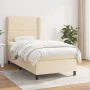 Box spring bed with cream fabric mattress 90x200 cm by , Beds and slatted bases - Ref: Foro24-3127858, Price: 356,26 €, Disco...