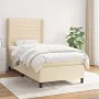 Box spring bed with cream fabric mattress 90x190 cm by , Beds and slatted bases - Ref: Foro24-3128010, Price: 373,59 €, Disco...