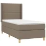 Box spring bed with taupe gray fabric mattress 90x200 cm by , Beds and slatted bases - Ref: Foro24-3131885, Price: 371,47 €, ...