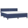 Cama box spring con colchón tela azul 160x200 cm de , Camas y somieres - Ref: Foro24-3129647, Precio: 506,74 €, Descuento: %