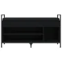 Black engineered wood shoe bench 105.5x32x57.5 cm by , Benches for halls and storage - Ref: Foro24-835212, Price: 100,31 €, D...