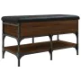 Shoe bench engineered wood oak brown 82x42x45 cm by , Benches for halls and storage - Ref: Foro24-835196, Price: 80,65 €, Dis...