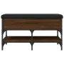 Shoe bench engineered wood oak brown 82x42x45 cm by , Benches for halls and storage - Ref: Foro24-835196, Price: 80,65 €, Dis...