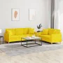 Sofa set with cushions 2 pieces light yellow fabric by , Sofas - Ref: Foro24-3202139, Price: 503,89 €, Discount: %