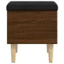 Brown oak engineered wood storage bench 42x42x46 cm by , Benches for halls and storage - Ref: Foro24-835067, Price: 54,46 €, ...