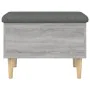 Sonoma gray engineered wood storage bench 62x42x46 cm by , Benches for halls and storage - Ref: Foro24-835073, Price: 59,01 €...