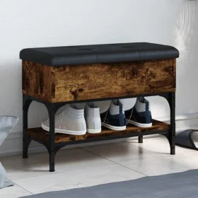 Shoe bench engineered wood smoked oak 62x32x45 cm by , Benches for halls and storage - Ref: Foro24-835169, Price: 55,55 €, Di...