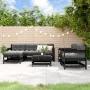 7-teiliges Gartenmöbel-Set massives Zirbenholz schwarz von , Gartensets - Ref: Foro24-3186232, Preis: 457,07 €, Rabatt: %