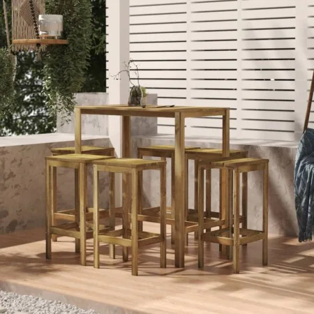 7-piece garden bar set made of impregnated pine wood by , Garden sets - Ref: Foro24-3096643, Price: 193,36 €, Discount: %