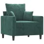 Sofagarnitur mit Kissen 4-teilig aus dunkelgrünem Samt von , Sofas - Ref: Foro24-3201692, Preis: 721,95 €, Rabatt: %