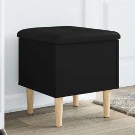 Black engineered wood storage bench 42x42x46 cm by , Benches for halls and storage - Ref: Foro24-835062, Price: 54,46 €, Disc...