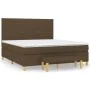 Box spring bed with dark brown fabric mattress 160x200 cm by , Beds and slatted bases - Ref: Foro24-3137248, Price: 619,35 €,...