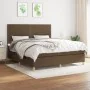 Box spring bed with dark brown fabric mattress 160x200 cm by , Beds and slatted bases - Ref: Foro24-3142268, Price: 557,83 €,...