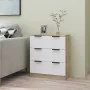 White plywood and Sonoma oak sideboard 60x30x70 cm by , Sideboards - Ref: Foro24-811075, Price: 85,95 €, Discount: %