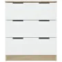 White plywood and Sonoma oak sideboard 60x30x70 cm by , Sideboards - Ref: Foro24-811075, Price: 85,95 €, Discount: %