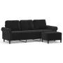 3-seater sofa with black velvet stool 180 cm by , Sofas - Ref: Foro24-3201220, Price: 358,45 €, Discount: %