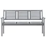 3-seater garden bench in gray eucalyptus wood and 150 cm cushion by , garden benches - Ref: Foro24-3061072, Price: 203,40 €, ...