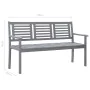 3-seater garden bench in gray eucalyptus wood and 150 cm cushion by , garden benches - Ref: Foro24-3061072, Price: 203,40 €, ...