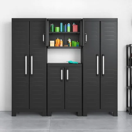 Keter Multipurpose Storage Cabinet Detroit Black by , Lockers and storage cabinets - Ref: Foro24-440919, Price: 195,90 €, Dis...