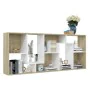 White and oak plywood shelf 67x24x161 cm by , Bookcases and shelves - Ref: Foro24-801882, Price: 121,07 €, Discount: %