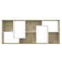 White and oak plywood shelf 67x24x161 cm by , Bookcases and shelves - Ref: Foro24-801882, Price: 121,07 €, Discount: %