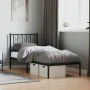 Bed frame with black metal headboard 75x190 cm by , Beds and slatted bases - Ref: Foro24-374427, Price: 61,83 €, Discount: %