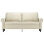 2-seater sofa in cream-colored synthetic leather 140 cm by , Sofas - Ref: Foro24-359505, Price: 244,49 €, Discount: %