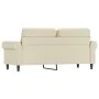 2-seater sofa in cream-colored synthetic leather 140 cm by , Sofas - Ref: Foro24-359505, Price: 244,49 €, Discount: %