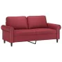 2-Sitzer-Sofa aus weinrotem Kunstleder, 140 cm von , Sofas - Ref: Foro24-359507, Preis: 257,83 €, Rabatt: %