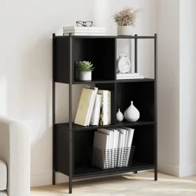 Schwarzes Holzwerkstoffregal 72x28x109 cm von , Bücherregale und Regale - Ref: Foro24-838883, Preis: 61,31 €, Rabatt: %