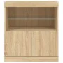 Sideboard with LED lights Sonoma oak 60x37x67 cm by , Sideboards - Ref: Foro24-836653, Price: 62,80 €, Discount: %