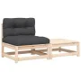 Garden sofa without armrests with cushions and footrest by , Modular outdoor sofas - Ref: Foro24-838133, Price: 100,12 €, Dis...