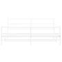 Metal bed frame with headboard and white footboard 183x213 cm by , Beds and slatted bases - Ref: Foro24-355437, Price: 110,58...