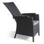 Keter Vermont reclining garden chairs 2 units graphite by , Garden chairs - Ref: Foro24-276218, Price: 248,63 €, Discount: %