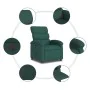 Dark green electric reclining armchair in fabric. by , Armchairs - Ref: Foro24-3203960, Price: 247,74 €, Discount: %