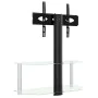 Corner TV cabinet 2 levels for 32-70 inches black silver by , TV Furniture - Ref: Foro24-358168, Price: 79,07 €, Discount: %