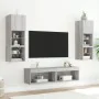 TV cabinets with LED lights 2 pcs Sonoma gray 60x30x30 cm by , TV Furniture - Ref: Foro24-837138, Price: 62,41 €, Discount: %