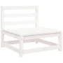 3-seater garden sofa in solid white pine wood by , Modular outdoor sofas - Ref: Foro24-837950, Price: 154,57 €, Discount: %