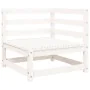 3-seater garden sofa in solid white pine wood by , Modular outdoor sofas - Ref: Foro24-837950, Price: 154,57 €, Discount: %