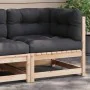 Pferdesofa mit Kissen aus massivem Kiefernholz von , Modulare Sofas für den Außenbereich - Ref: Foro24-838061, Preis: 114,66 ...